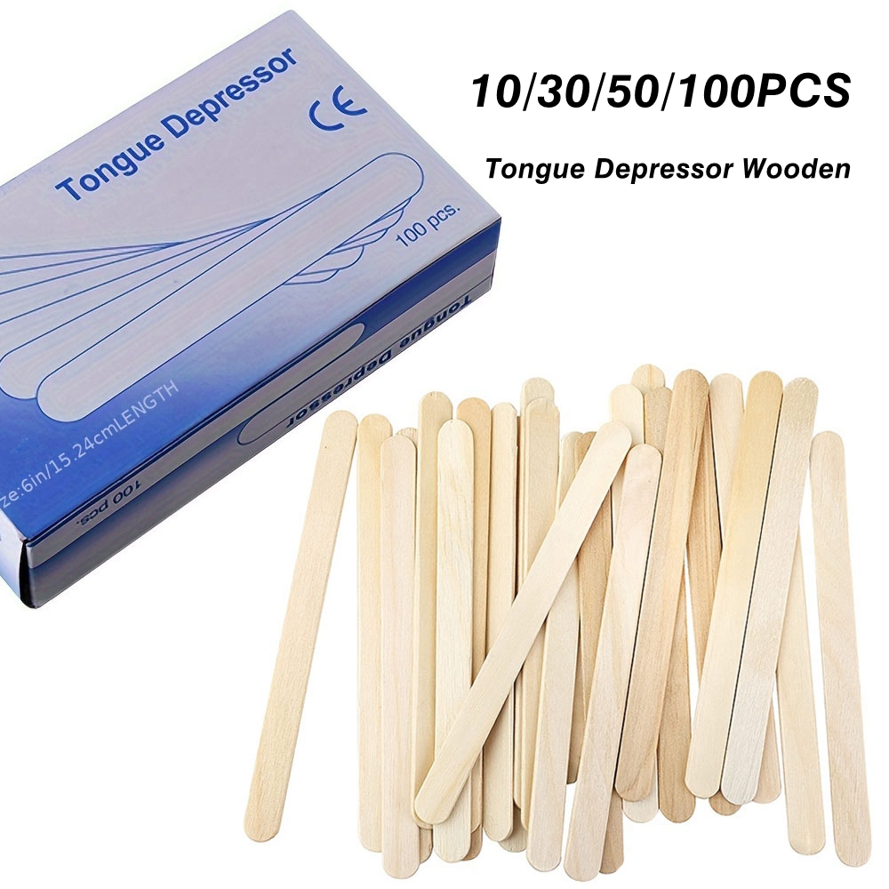 Hair Wax Stick - 10/30/50/100 шт. одноразовые депрессоры языка деревянные