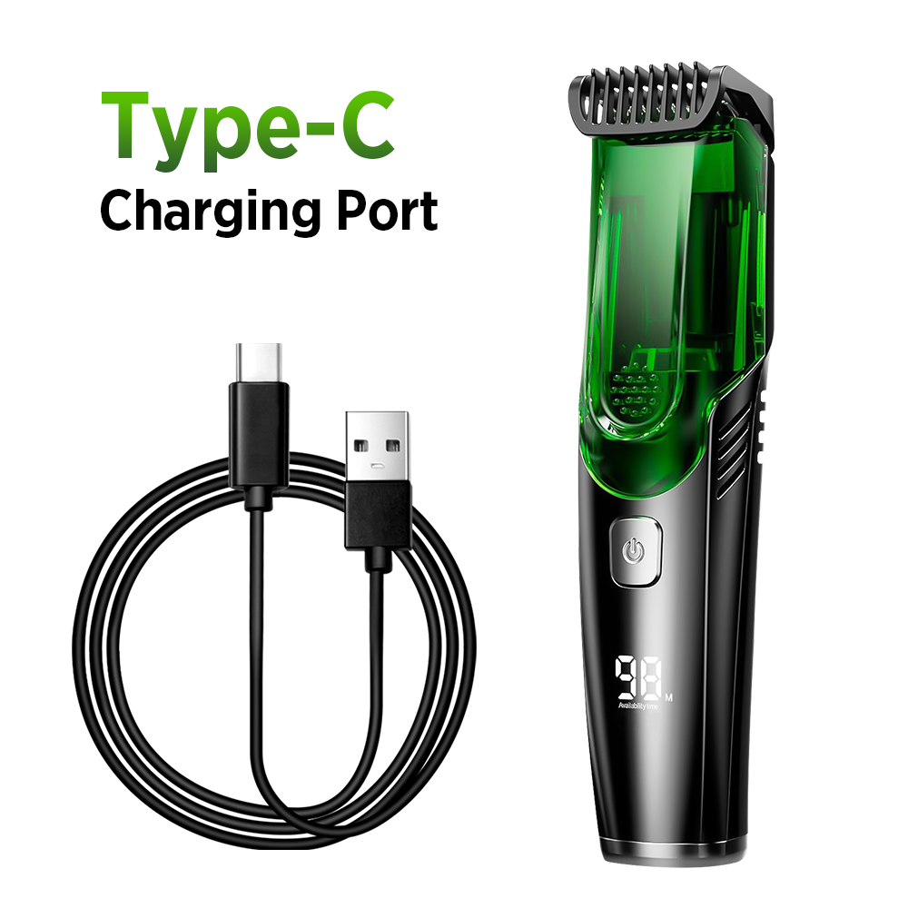 Men'S Grooming Vacuum - Беспроводной мужской триммер для бороды, электробритва,