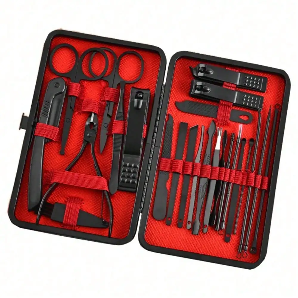Mens Grooming Travel Kit - Профессиональный набор для маникюра и педикюра,