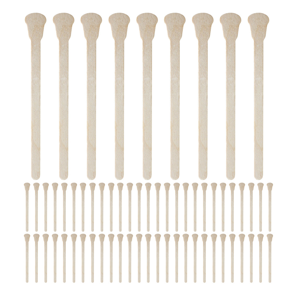 Hair Wax Stick - 100 шт. одноразовых деревянных палочек для