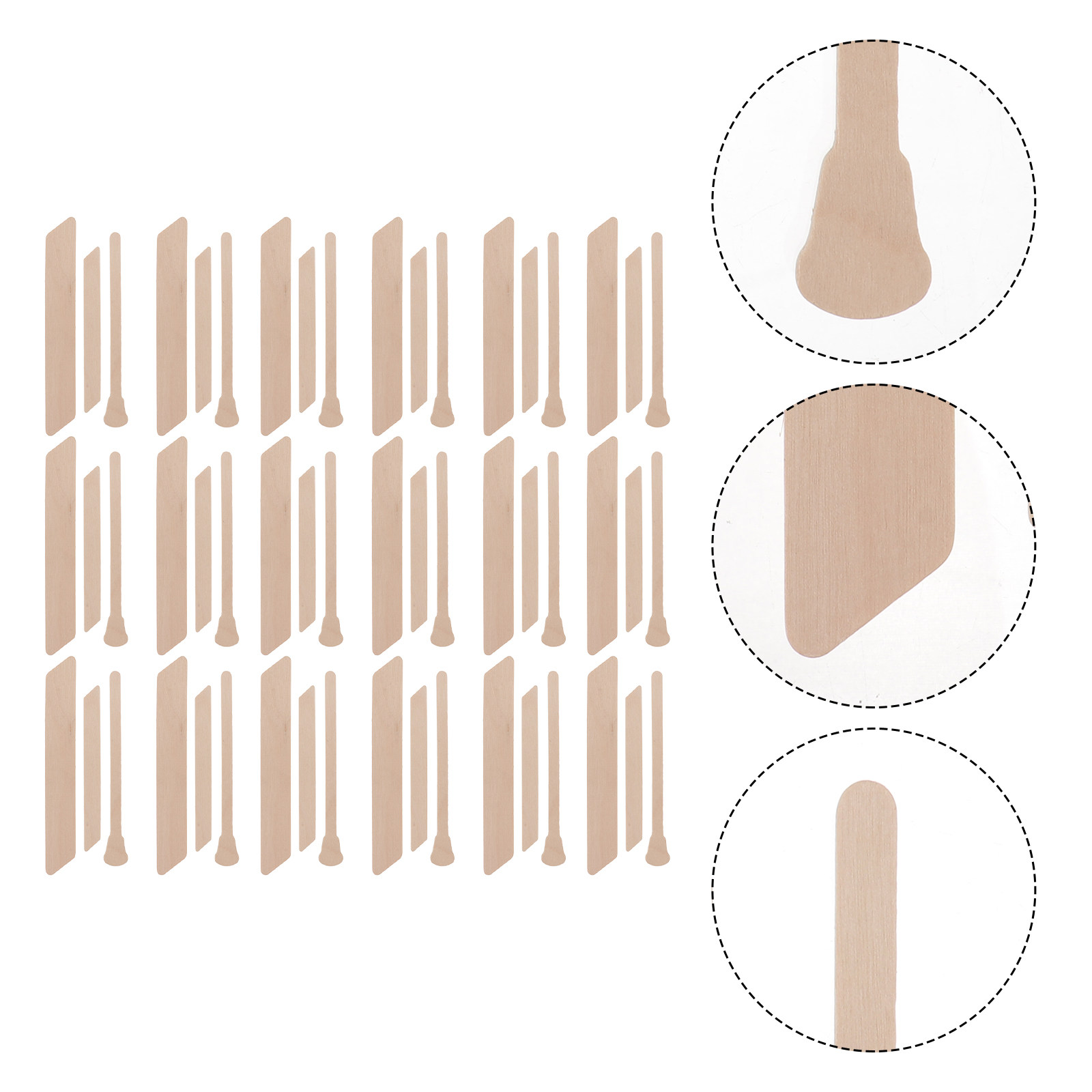 Hair Wax Stick - 150 шт. деревянных палочек-аппликаторов для восковой