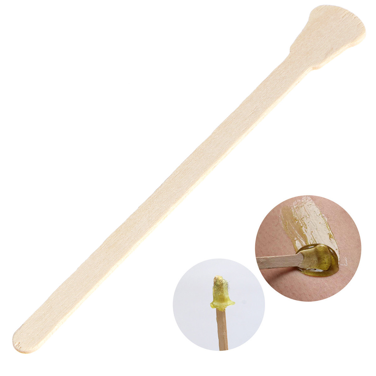 200 шт. деревянных шпателей дл – обзор и цена Hair Wax Stick