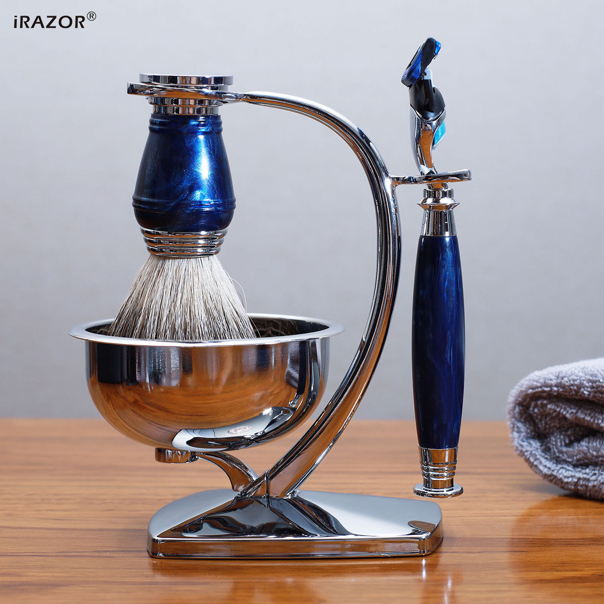 iRAZOR Royal Blue Luxury Мужск – обзор и цена Men'S Grooming Set Gift
